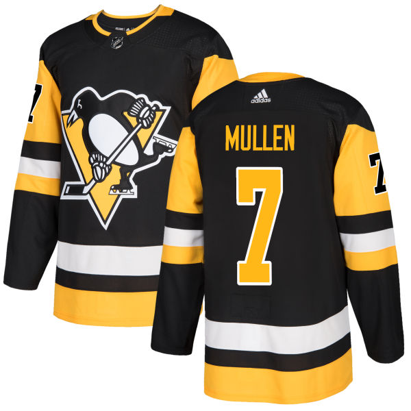 Adidas Men Pittsburgh Penguins #7 Joe Mullen Black Home Authentic Stitched NHL Jersey->pittsburgh penguins->NHL Jersey